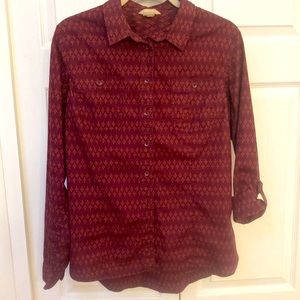 Duluth trading - organic cotton button down - size L